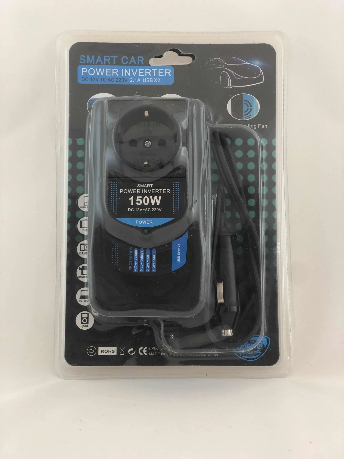 Pretvarac napona 12V-220V- 150W sa dva usb 2.0 ula