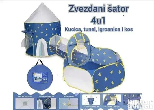 4u1 zabavni zvezdani šator za decu