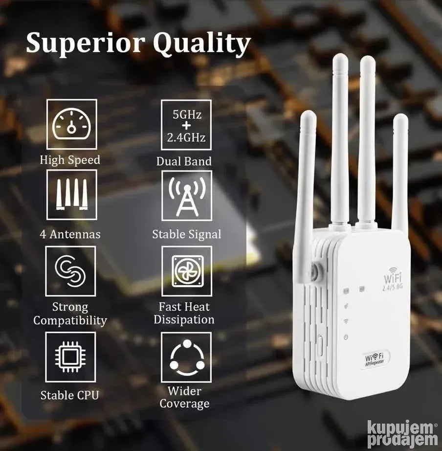 Wi-Fi pojačivač sa 2.4G/5G 300 mbps