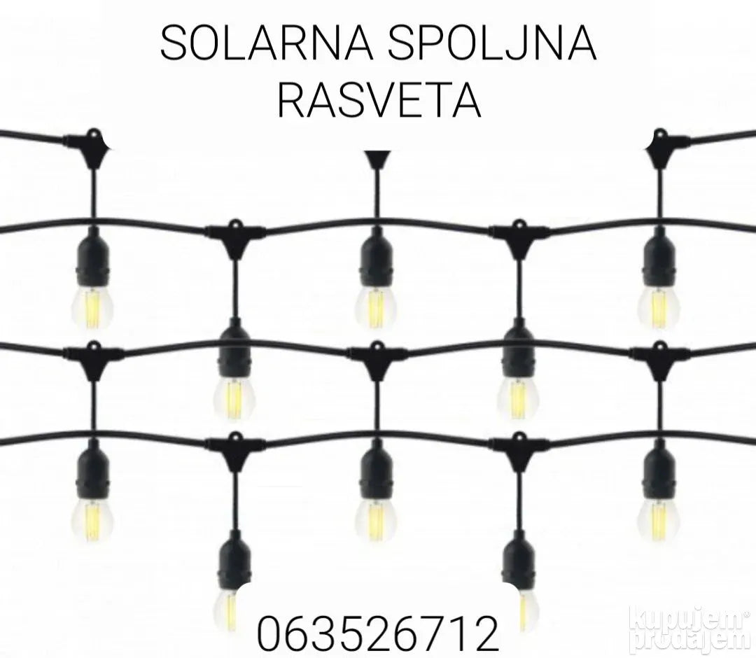 Spoljna rasveta Set 10 LED sijalica za dvorište, solarna