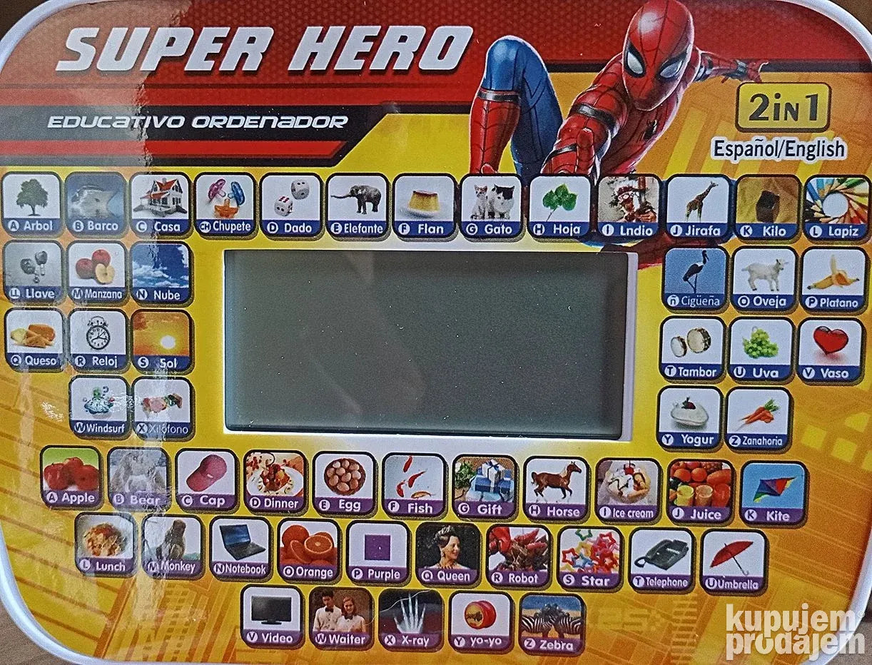 Pametni Spiderman laptop za učenje Engleskog i Španskog