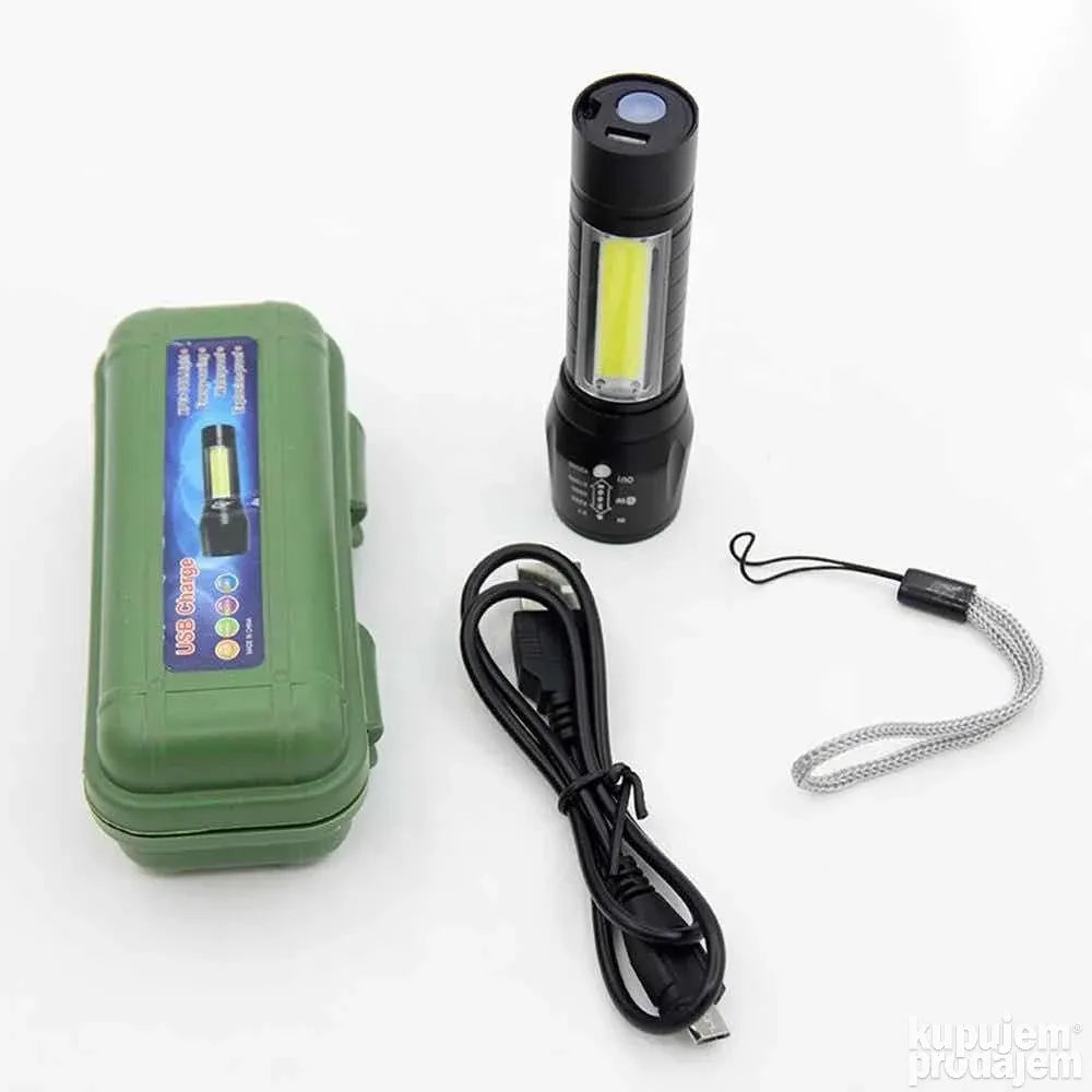 Mini LED baterijska lampa punjiva USB military NOVO