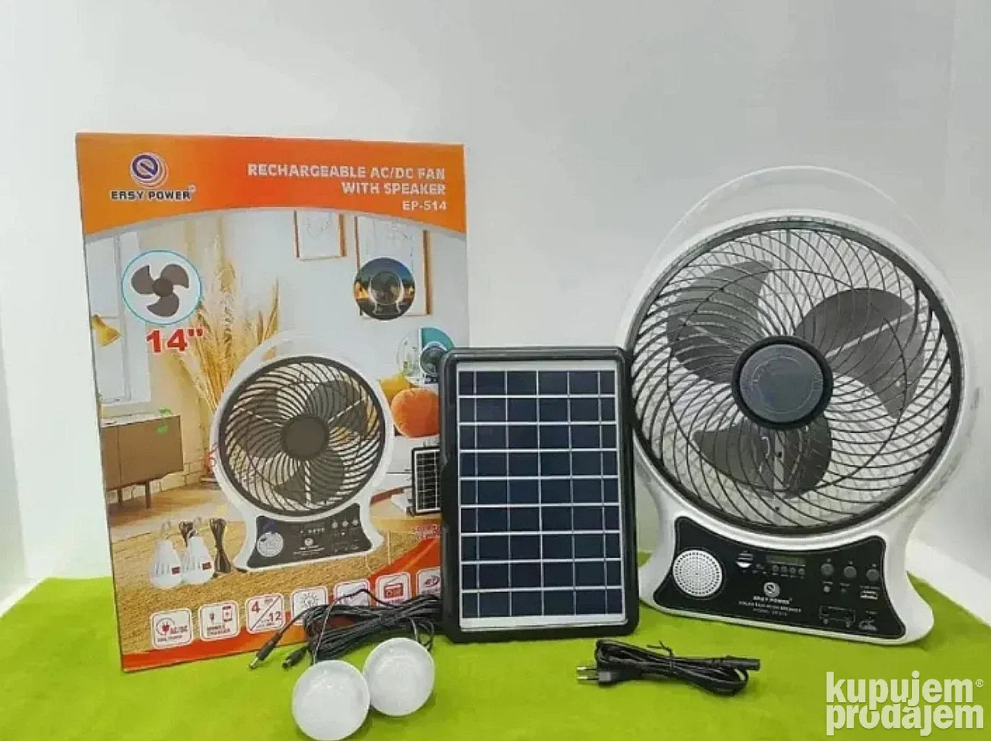 Solarni ventilator, Bluetooth zvučnik, Sijalice, USB punjač