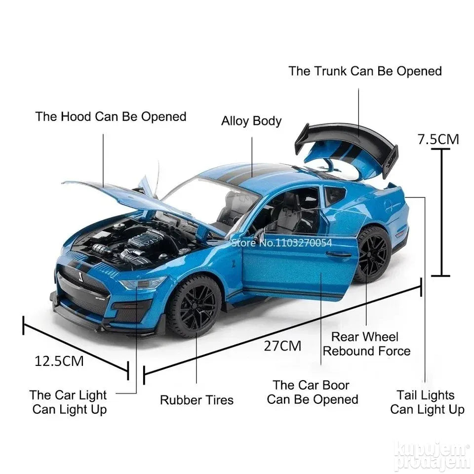 1:18 Ford Mustang Shelby Plavi