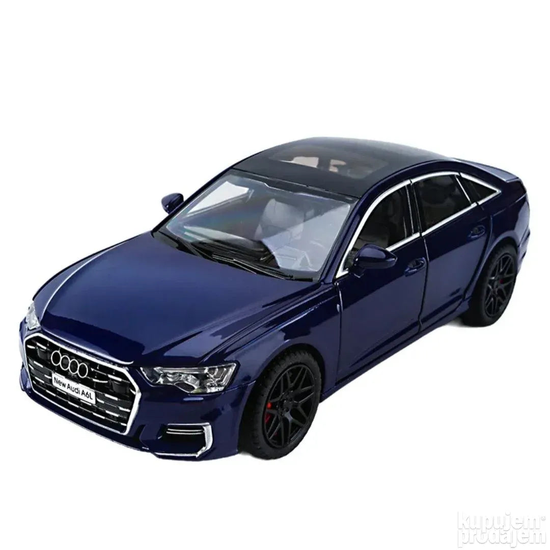 Audi A6L 1/24 Plavi Metalni