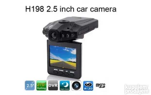 Auto HD DVR kamera za snimanje voznje 2.5 TFT LCD HD