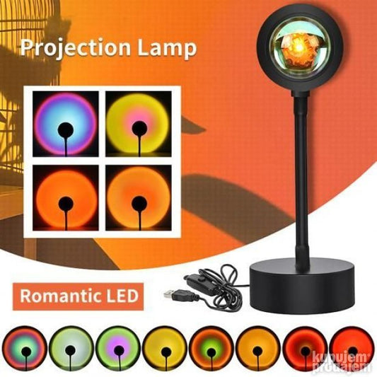 Ambijetalna led lampa sunset lamp QW