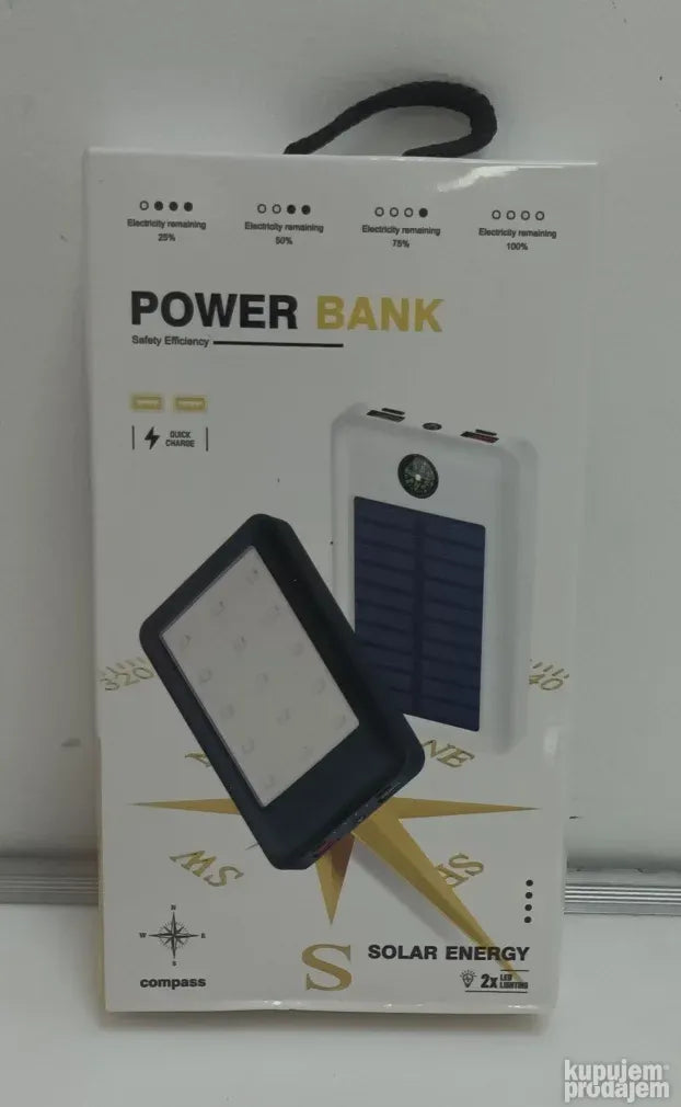 Power bank SOLARNI lampa kompas punjac