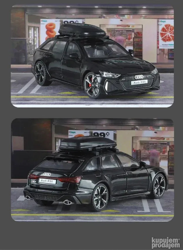 Audi RS6 metalni i muzicki 1/32 Crni