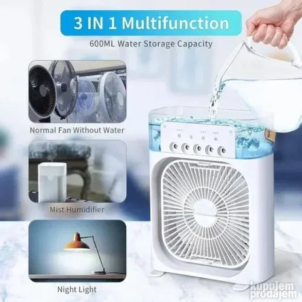 Ventilator Mini klima Prenosiva klima Osvezivac Lampa