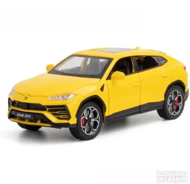 Lamborghini Urus žuti metalni sa svetlom i muzikom