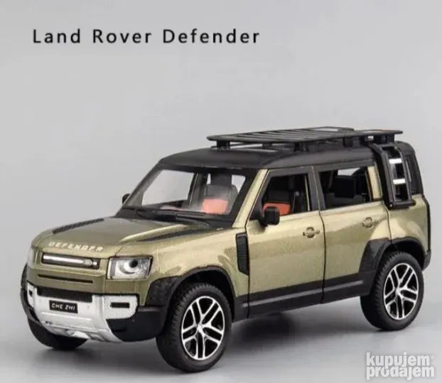 Land rover defender zeleni metalni sa svetlom i muzikom