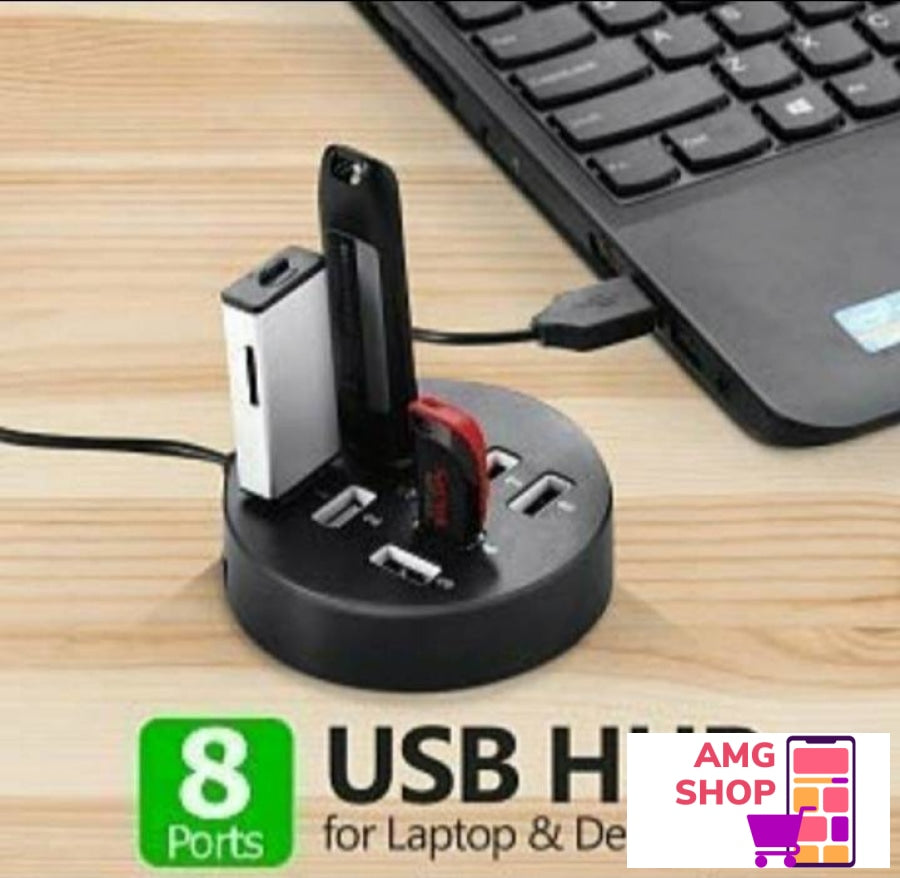 2.0 Usb Hub / Spliter Sa 8 Ulaza Brzo Punjenje -