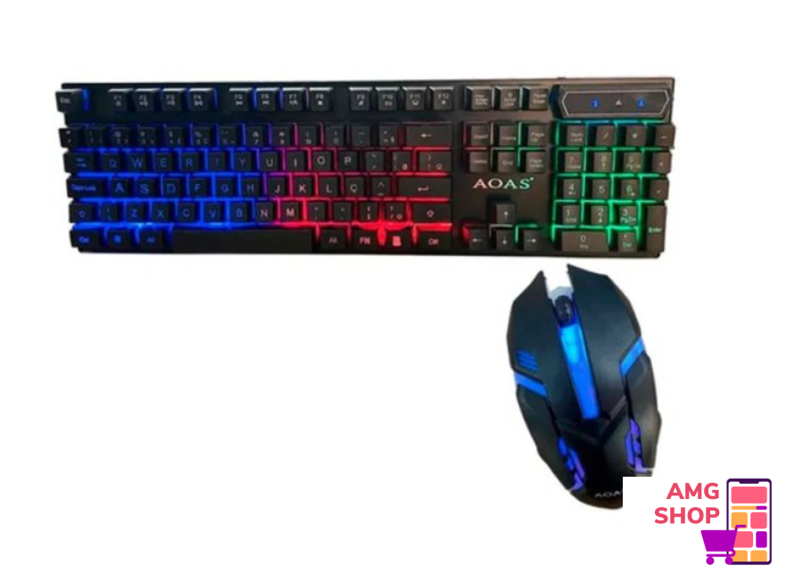 2U1 Gaming Set- Tastatura I Mis Sa Rgb Osvetljenjem -