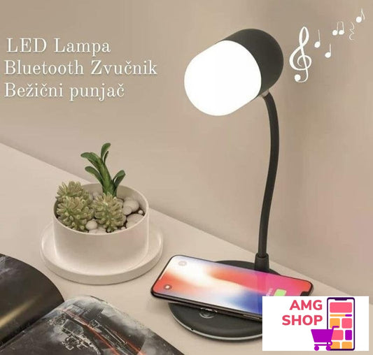 3U1 Led Lampa Bluetooth Zvucnik I Punjac -