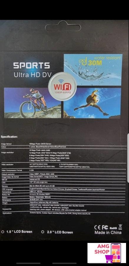 4K Wifi Sportska Kamera -