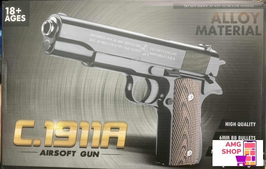 Airsoft Metalni Pitolj Na Kuglice - C1911A Ful Metal