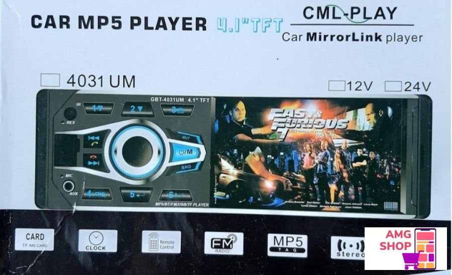 Auto Mp5 Mp3 Player Usb/Sd Card -
