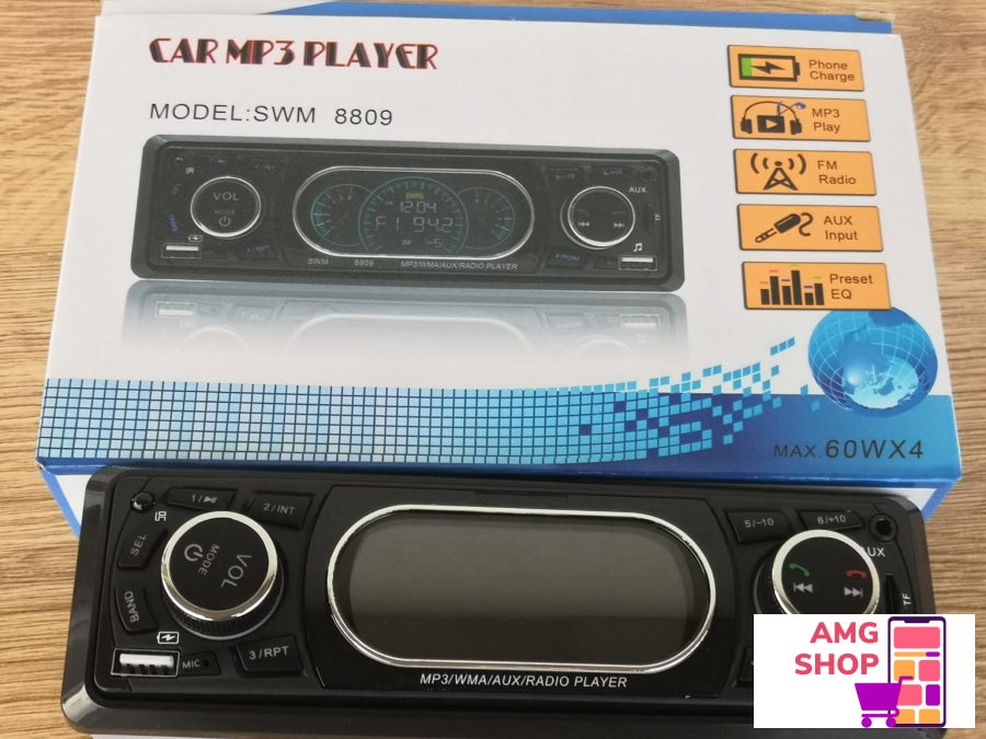 Auto Radio / Model Swm 8809/ Bluetooth Usb Mikro Sd -