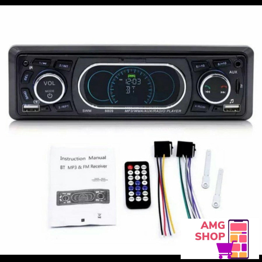 Auto Radio / Model Swm 8809/ Bluetooth Usb Mikro Sd -