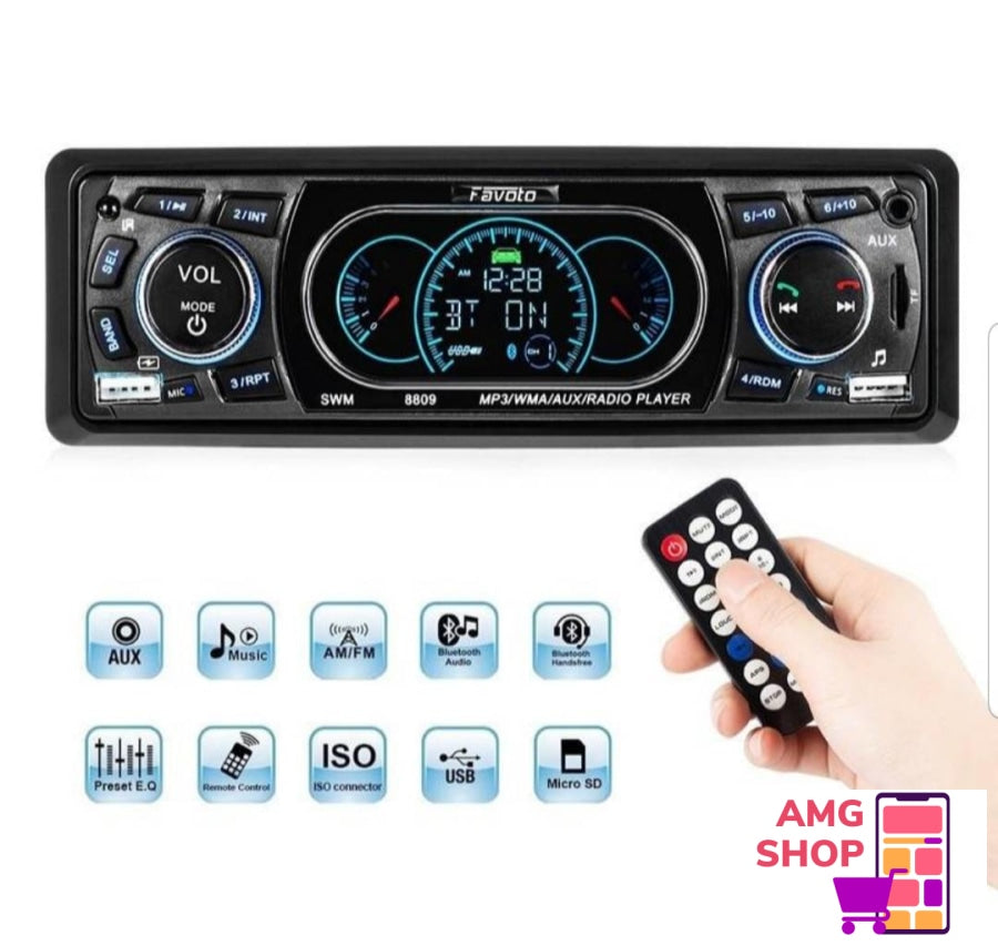 Auto Radio/Card Bluetooth 4X60/Usb/Mp3/Sd -