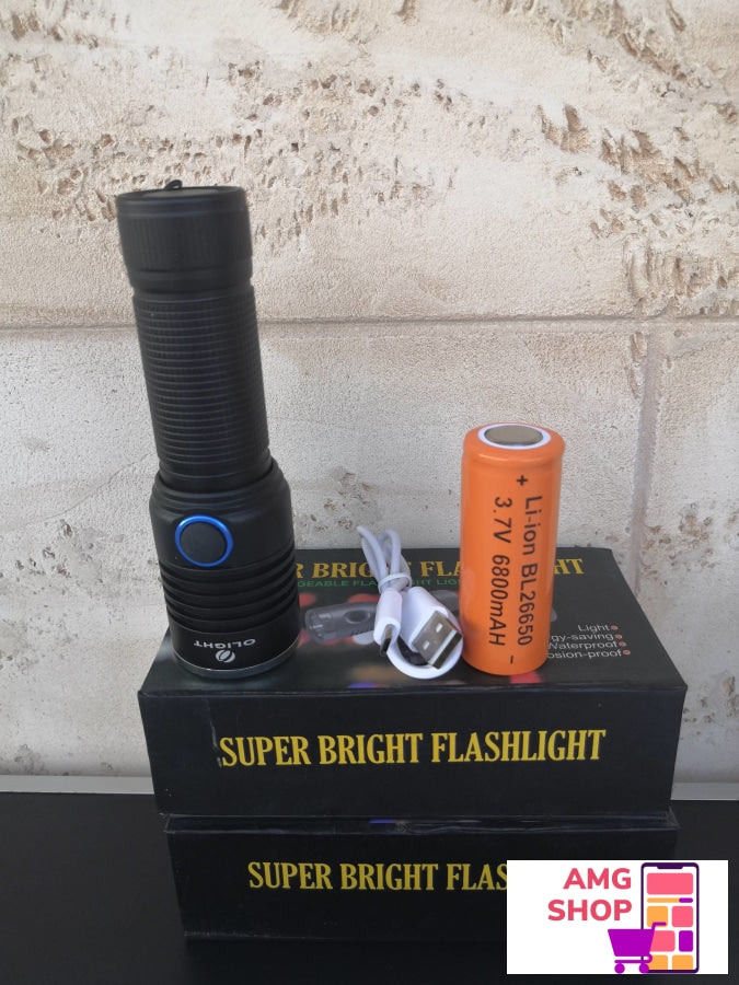 Baterijska Lampa Olight Police 100000W T6 Crna Vea -