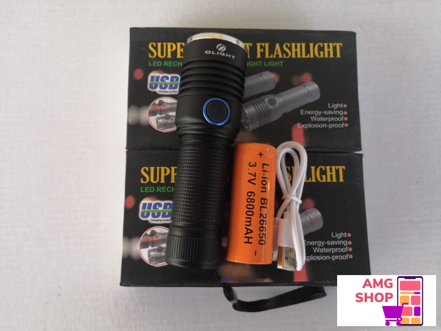 Baterijska Lampa Olight Police 100000W T6 Crna Vea -