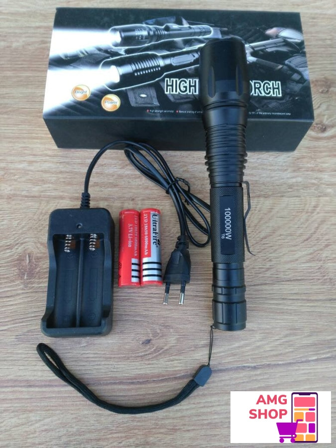 Baterijska Lampa Punjiva Police Sa T6 Diodom 10000W -
