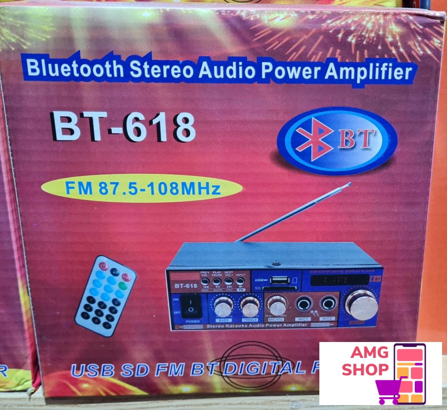 Bluetooth Pojaalo Bt-618/Stereo Audio Power Amplifier -