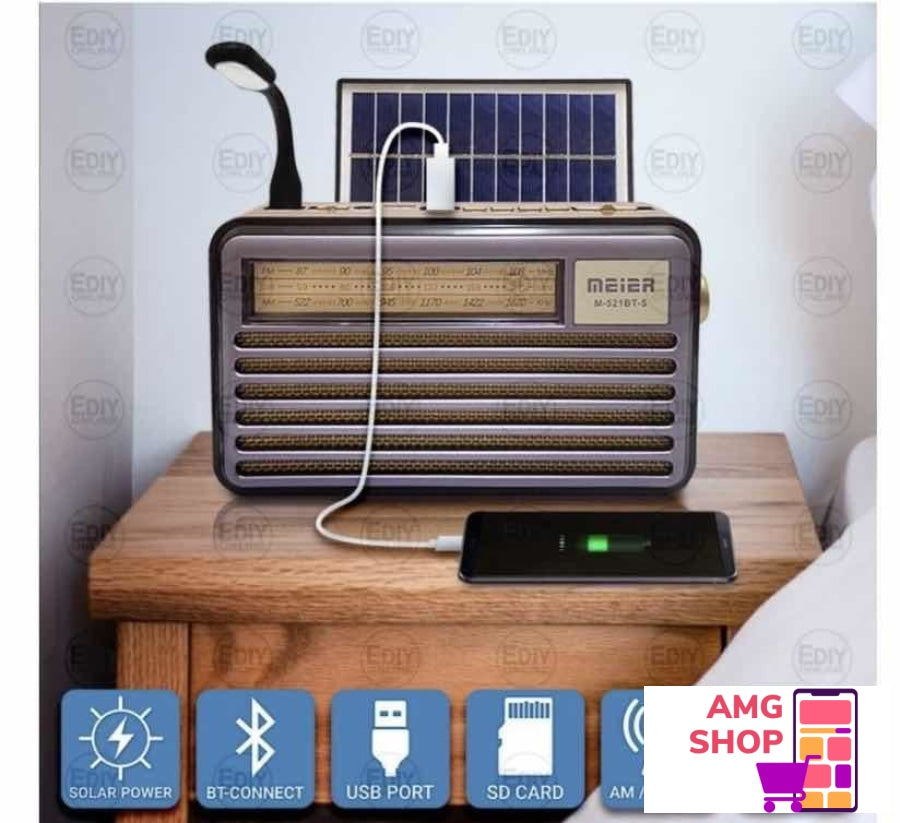Bluetooth Radio Zvucnik Sa Solarnim Panelom -