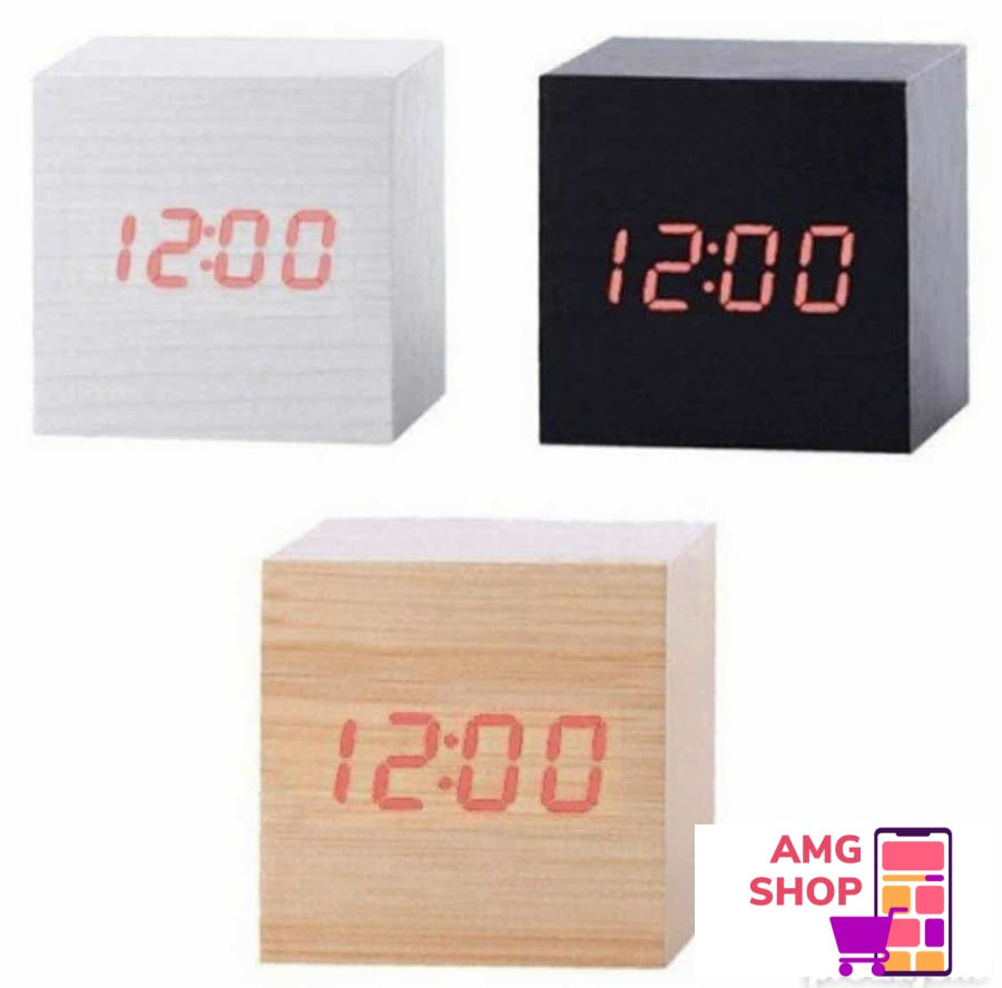 Digitalni Mali Sat - Wooden Clock