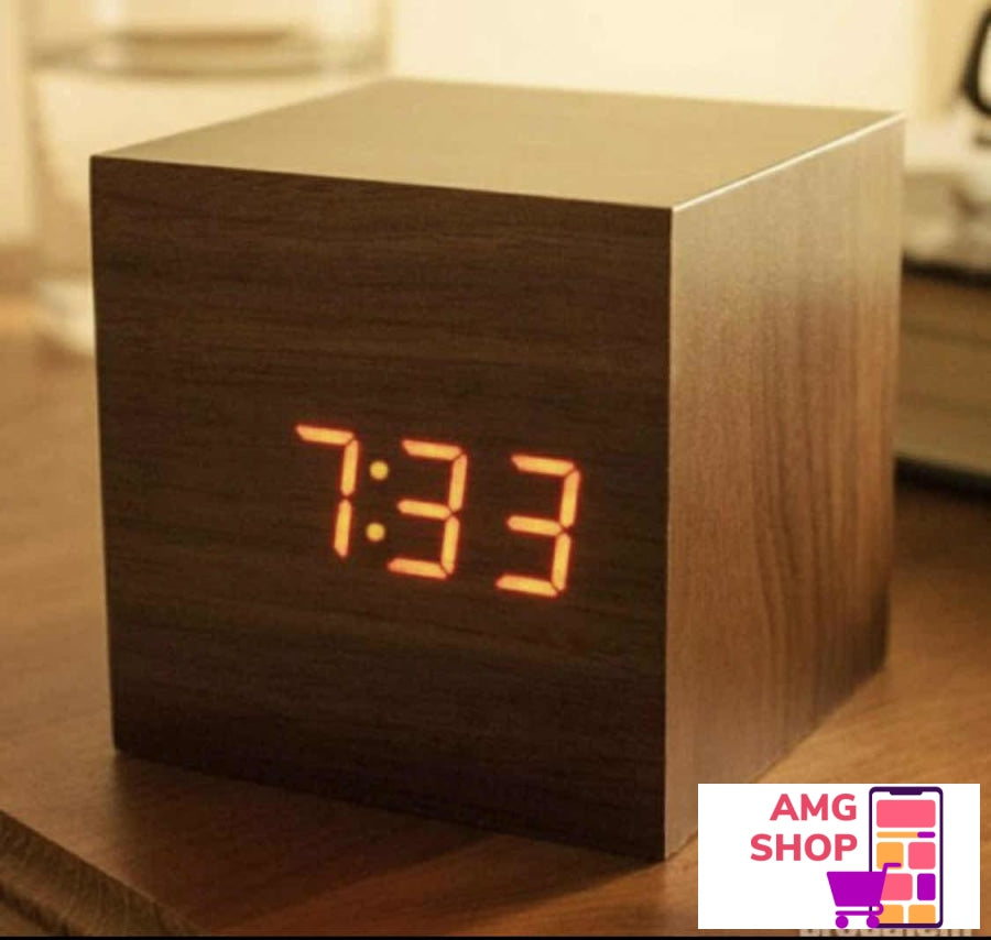 Digitalni Mali Sat - Wooden Clock