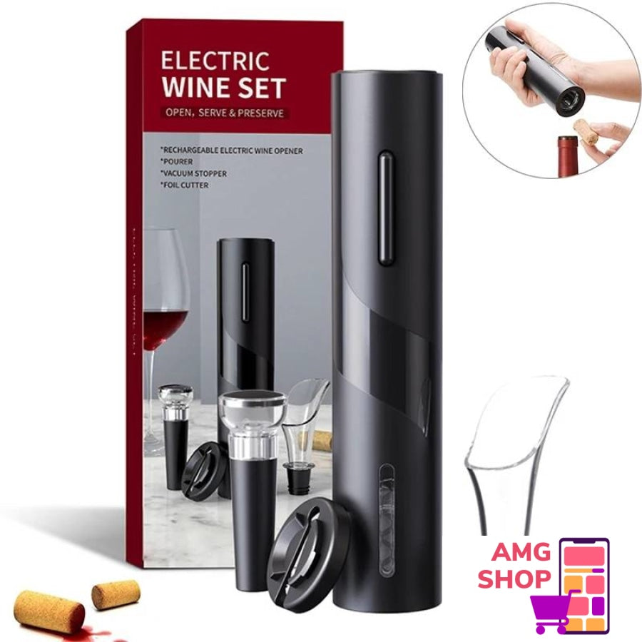 Elektricni Otvarac Za Vino-Set 4U1 -