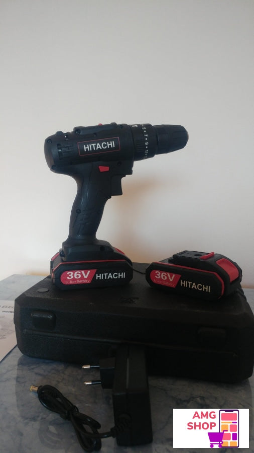 Hitachi Aku Srafilica Busilica Cekic 36V + 2 Bateri Pribor -