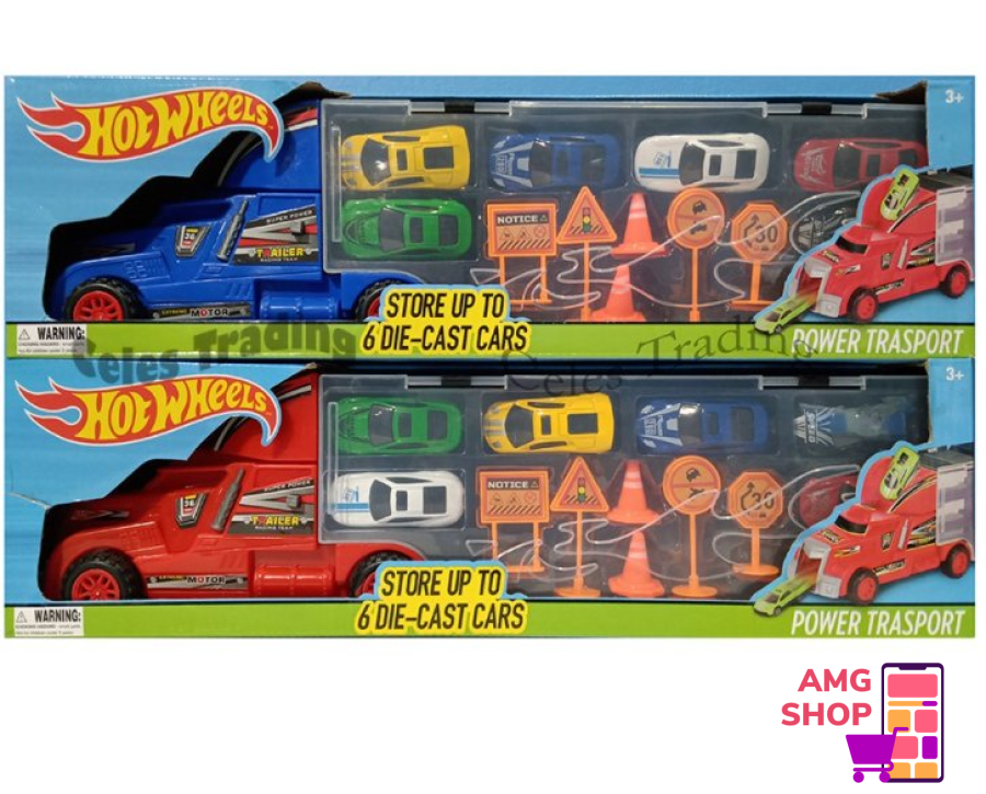 Hot Wheels Kamion + Autici -