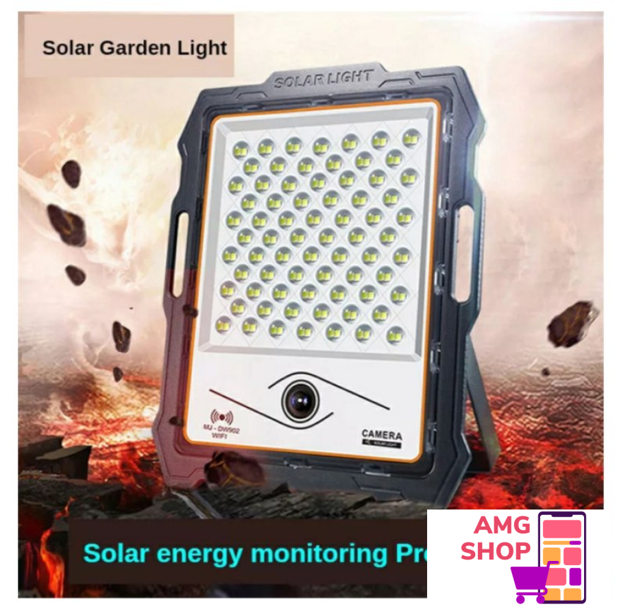 Led 200 W Solarni Reflektor + Ip Fullhd 1080P Kamera ! -