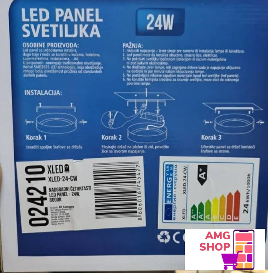 Led Panel Svetlo 24W -