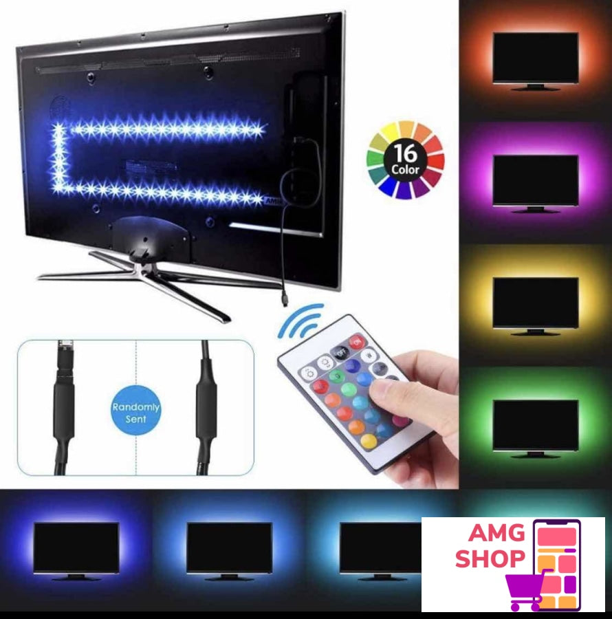 Led Traka Rgb 5M Usb Tv Dioda -