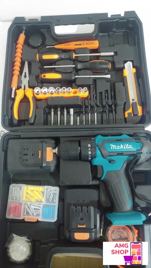 Makita Aku Srafilica-Busilica-Cekic 128V + Pribor+ 2 Baterie -