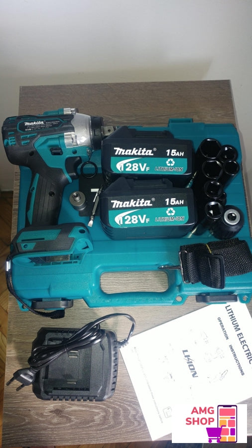 Makita Aku Udarni Odvijac Busilica Srafilica 128V + 6 Gedora -