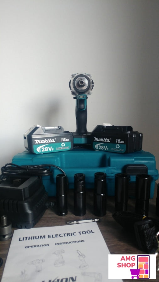 Makita Aku Udarni Odvijac Busilica Srafilica 128V + 6 Gedora -