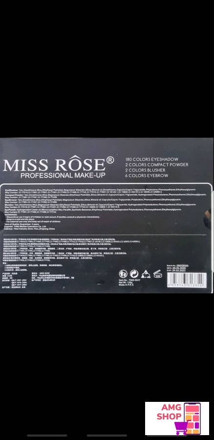 Miss Rose Paleta Za Profesionalnu Minku -