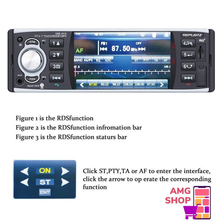 Multimedia Za Auto Mp 5/Model 4019/ Ekran 4 -
