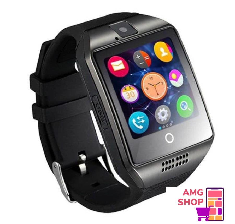 Pametni Sat Q18 Smart Watch Crni Telefon Sim Kamera -