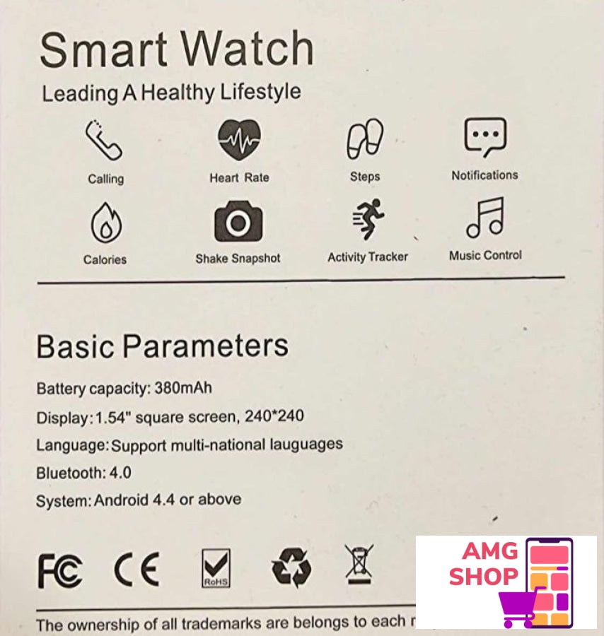 Pamezan Sat C500 Fitnes Smartwatch Sim / Blutut -