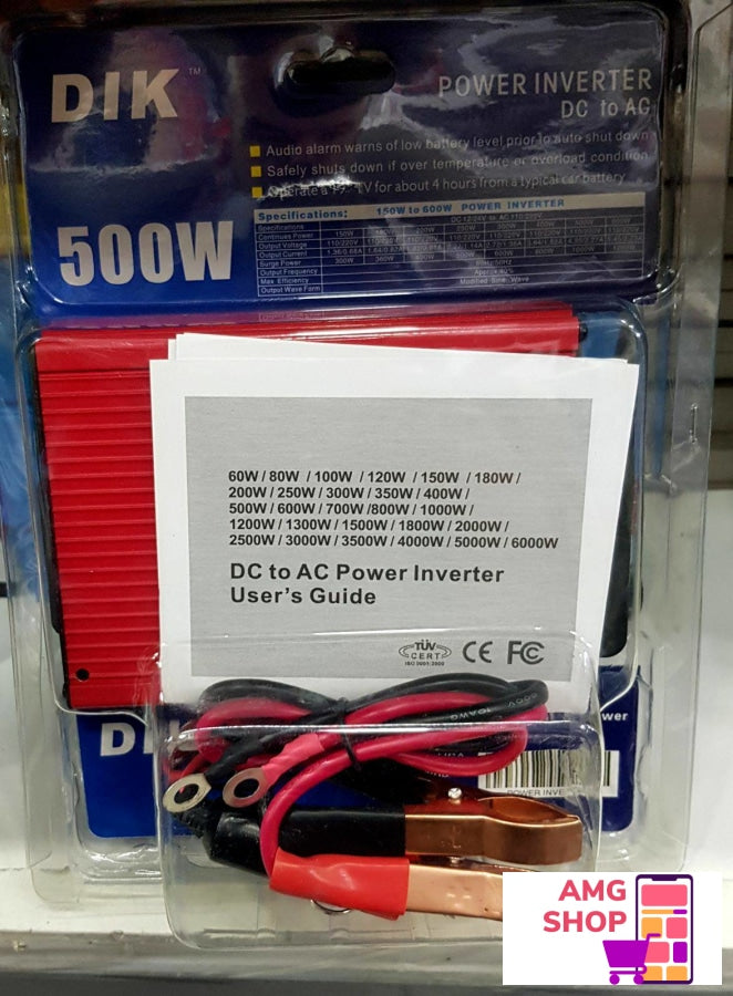 Pretvarac Napona Sa 12V Na 220V- 500W - Power Inverter