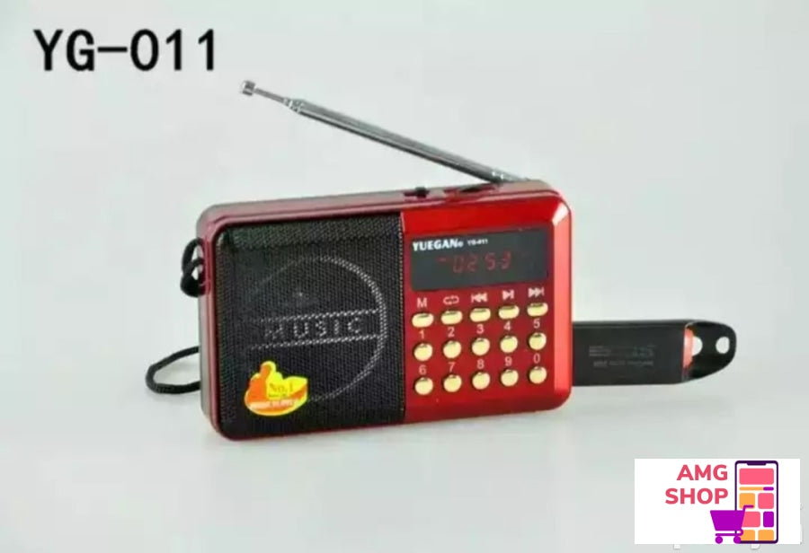 Radio Fm Yg-011 - Usb Mikro Sd Radio Punjiva Baterija