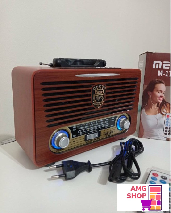 Retro Bluetooth Radio Sa Daljinskim Upravljacem -