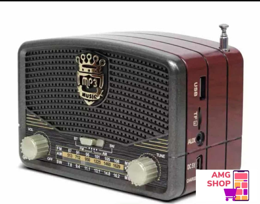 Retro Radio - Tranzistor Na Baterije I Struju Mk 619 Bt