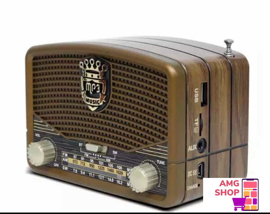 Retro Radio - Tranzistor Na Baterije I Struju Mk 619 Bt